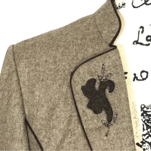 BAVARIA BLAZER VINTAGE TAN BROWM WOOL BLEND TUXEDO STYLE SIZE MEDIUM - Picture 4 of 10